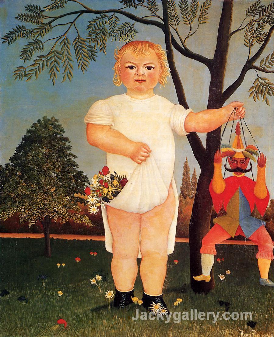 Child with Puppet by Henri Rousseau paintings reproduction